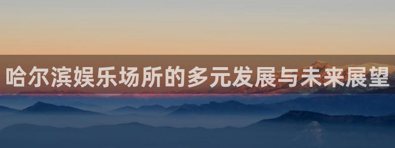狗子28平台开户链接：哈尔滨娱乐场所的多元发展与未来展望